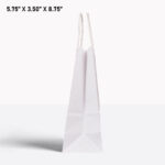white paper bag with handle 5.75*3.50*8.75*