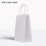 white paper bag with handle 5.75*3.50*8.75*