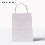 white paper bag with handle 5.75*3.50*8.75*