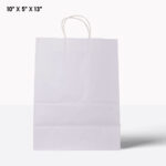White paper bag with handle 10*5*13