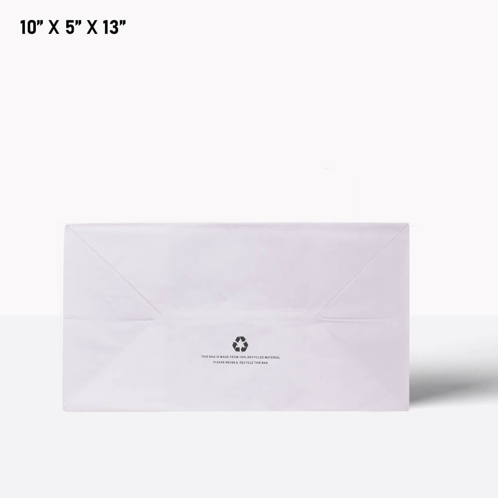 10-5-13-16-5 White paper bag with handle 10*5*13