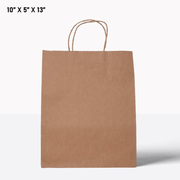 brown paper bag with handle 10*5*13