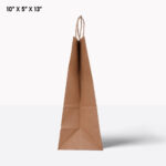 brown paper bag with handle 10*5*13