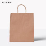 brown paper bag with handle 10*7*12