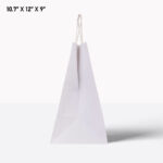 White paper bag with handle 10*7*12