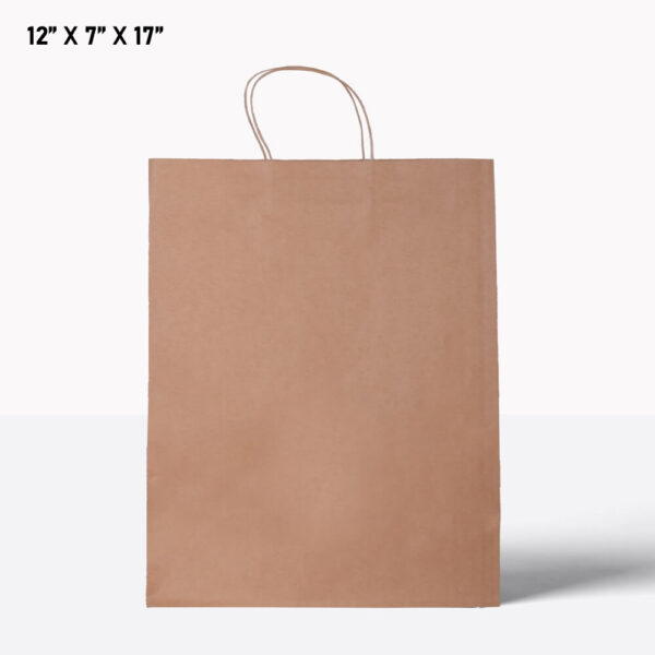 brown paper bag with handle 12*7*17