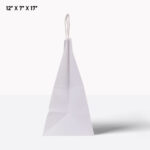 White paper bag with handle 12*7*17