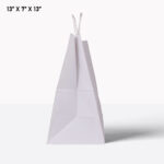 white paper bag with handle 13*7*13
