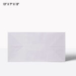 white paper bag with handle 13*7*13