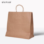 brown paper bag with handle 13*7*13