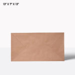 brown paper bag with handle 13*7*13