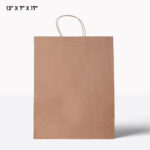 brown paper bag with handle 13*7*17