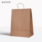 brown paper bag with handle 13*7*17