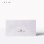 white paper bag with handle 13*7*17