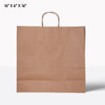 brown paper bag with handle 16*6*16