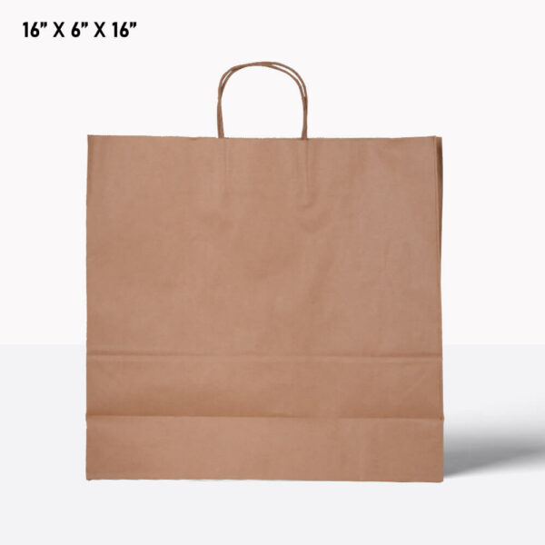 brown paper bag with handle 16*6*16