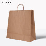 brown paper bag with handle 16*6*16