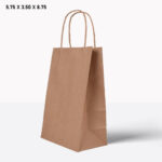 brown paper bag with handle 5.75*3.50*8.75*