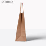 brown paper bag with handle 5.75*3.50*8.75*