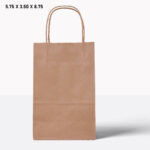 brown paper bag with handle 5.75*3.50*8.75*