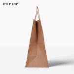 brown paper bag with handle 8*5*10